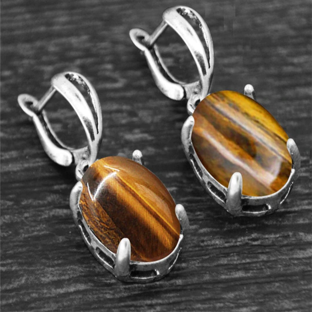 Spiritual Crystal Silver Plated Earrings