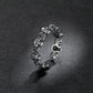 Rose Skull 925 Sterling Silver Adjustable Ring