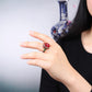 Verstellbarer Vintage-Ring mit rotem Korund und Vergoldung