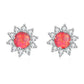 Sunflower Opal Silver Plated Earrings