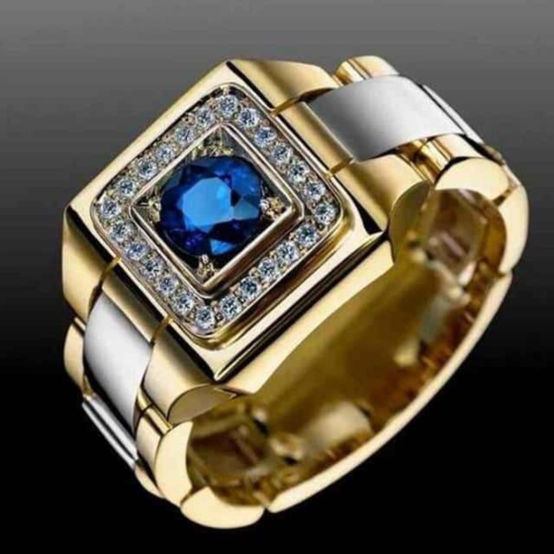 Blue Zirconia Silver Ring