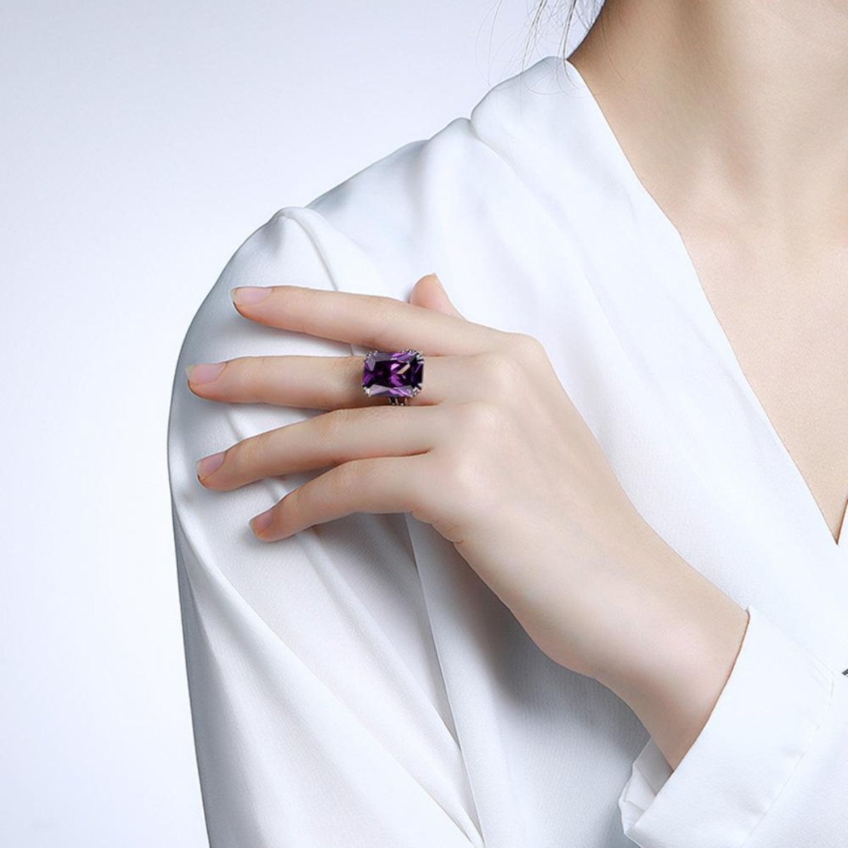 Vintage Amethyst 925 Sterling Silber Ring