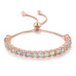 Spirituelles weißes Opal-Silberarmband 