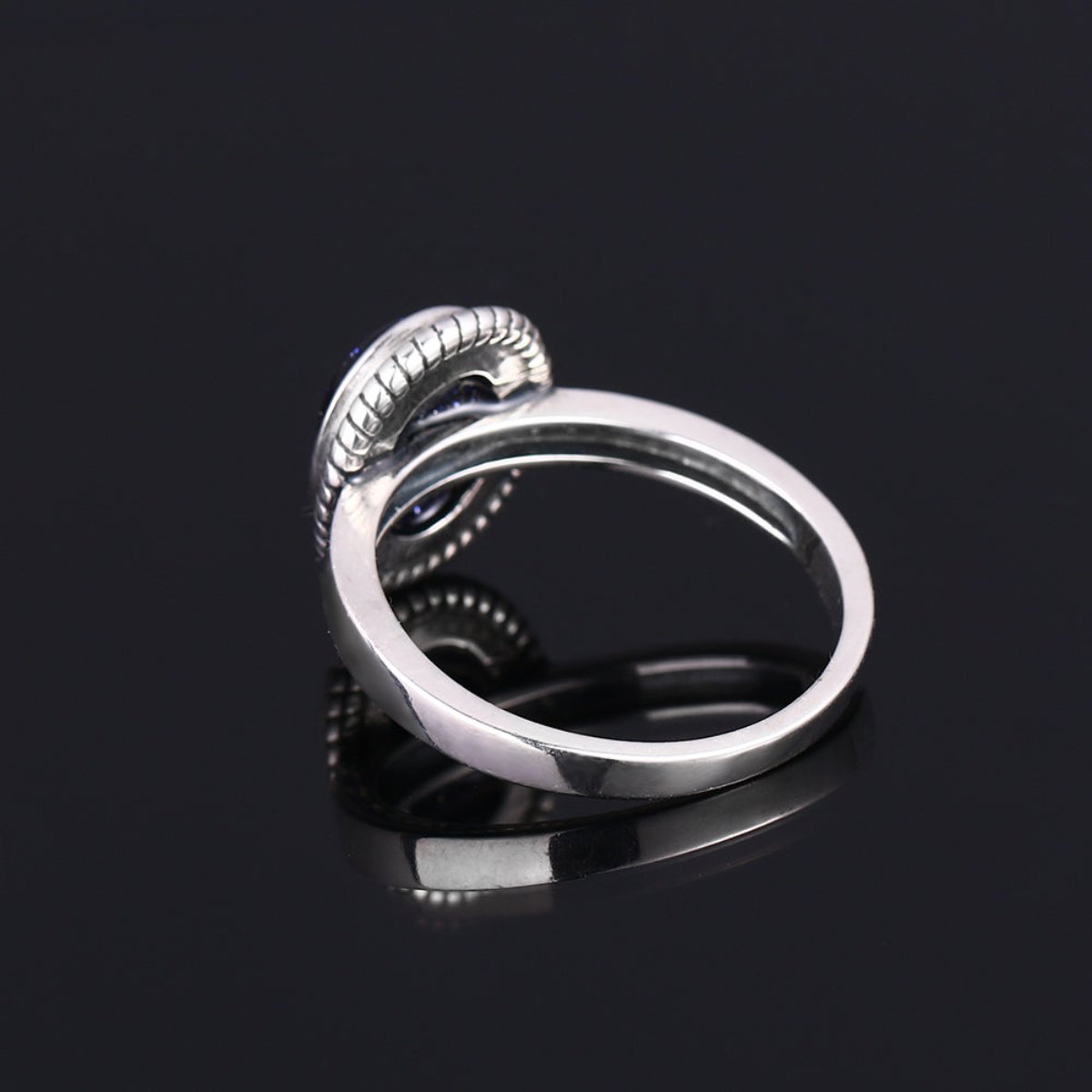 Vintage Blue Sandstone Silver Ring