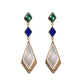 Enchanting Malachite Lapis Lazuli S925 Silver Earrings