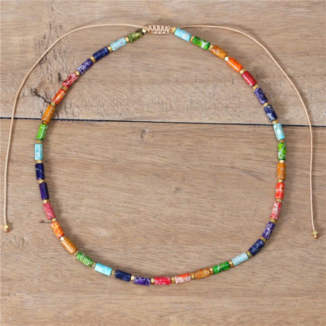 7 Chakra Naturstein Choker Halskette &amp; Armband