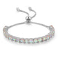 Spirituelles weißes Opal-Silberarmband 