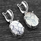 Spiritual Crystal Silver Plated Earrings