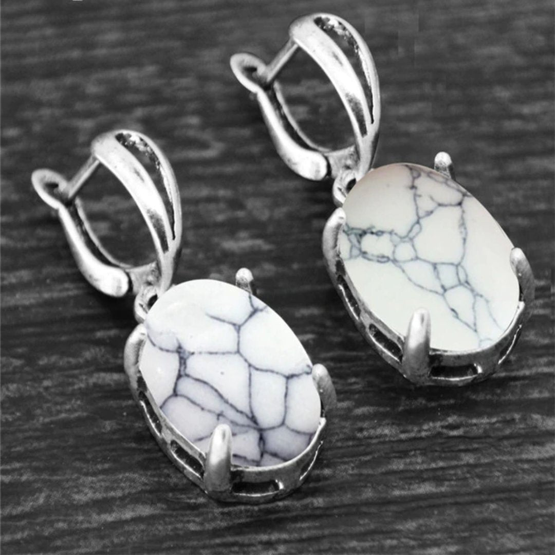 Spiritual Crystal Silver Plated Earrings