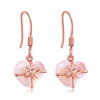 Romantic Rose Quartz 18K Gold Plated Earrings