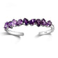 Verstellbares Amethyst-Armband aus 925er Sterlingsilber