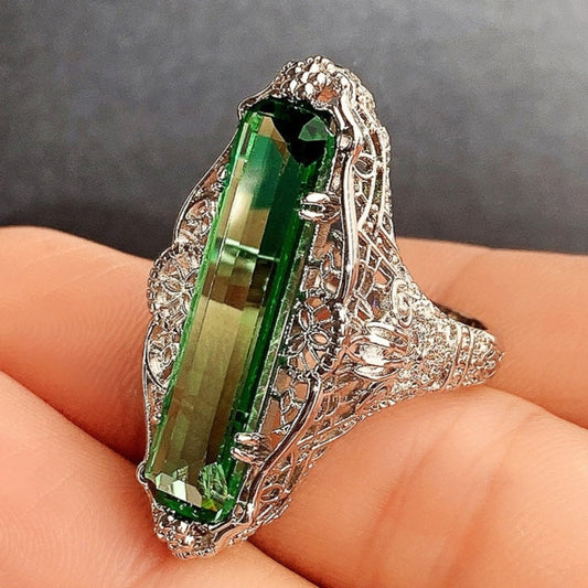 Vintage Style Cubic Zirconia Ring