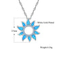 Spiritual Sun Blue Fire Opal Pendant