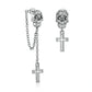 Skull Cross 925 Sterling Silver Earrings