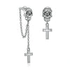 Skull Cross 925 Sterling Silver Earrings