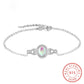 Lucky Rainbow Moonstone Sterling Silver Bracelet