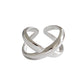 X 925 Sterling Silver Adjustable Ring