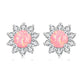 Sunflower Opal Silver Plated Earrings