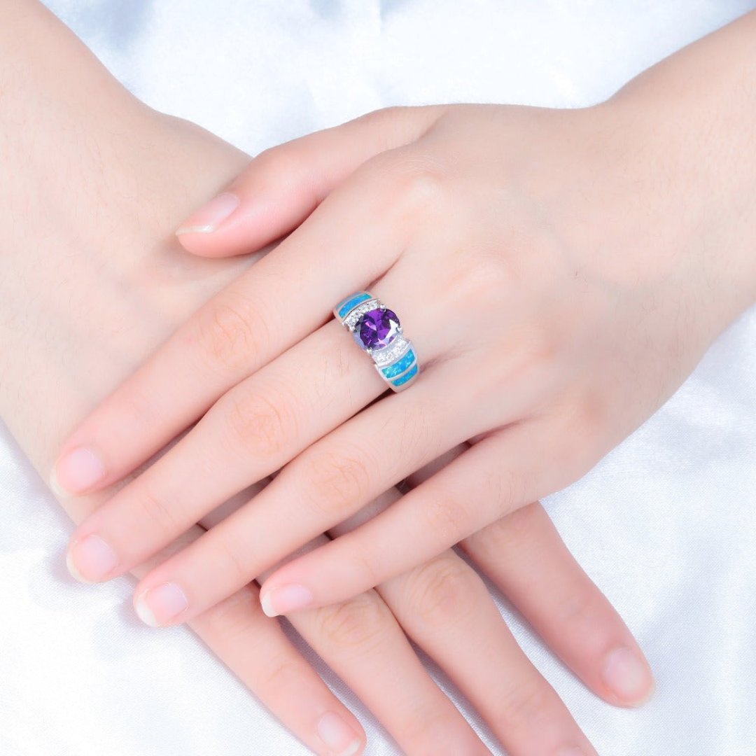 Chic Amethyst & Blue Opal Silver Bundle