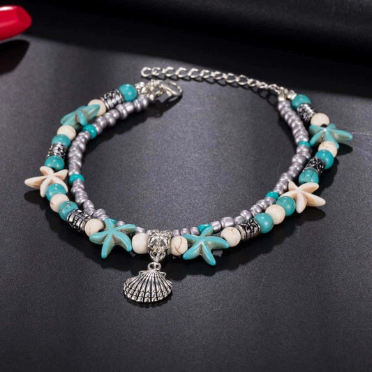 Boho Muschel Fußkettchen