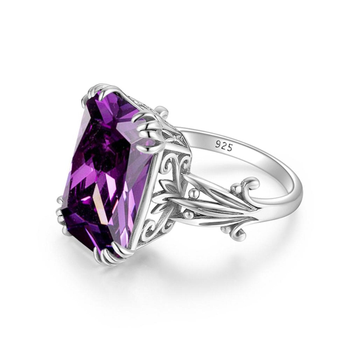 Vintage Amethyst 925 Sterling Silber Ring
