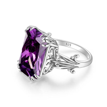 Vintage Amethyst 925 Sterling Silber Ring