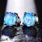 Blauer Spirit-Opal-Silberohrring