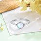 Minimalist Moonstone 925 Sterling Silver Ring