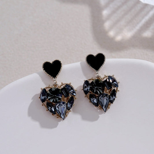 Vintage Love Schwarze Kristall Ohrringe
