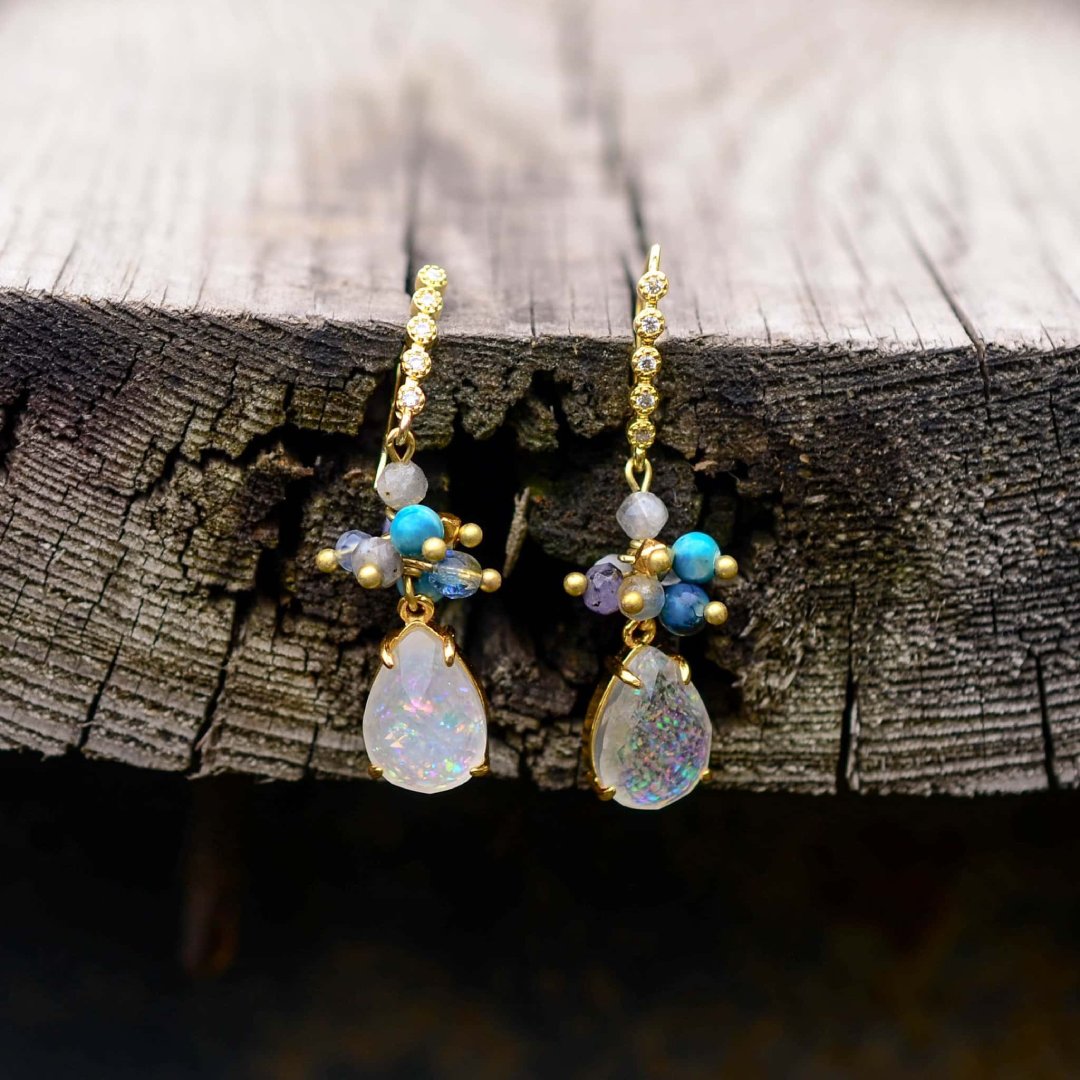 April Regen Opal Ohrringe