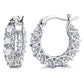 Stylish Cubic Zirconia Hoop Earrings