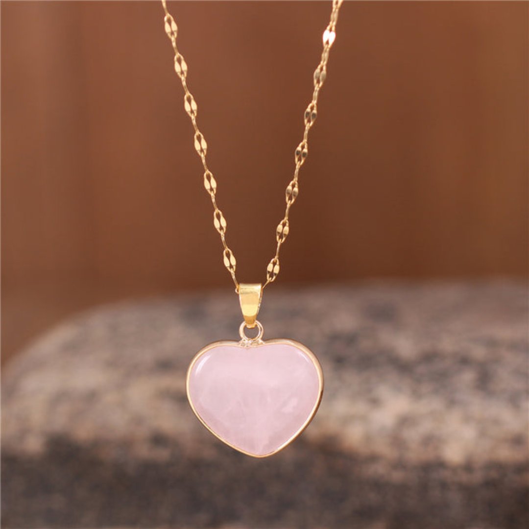 Spiritual Heart Natural Stone Necklace