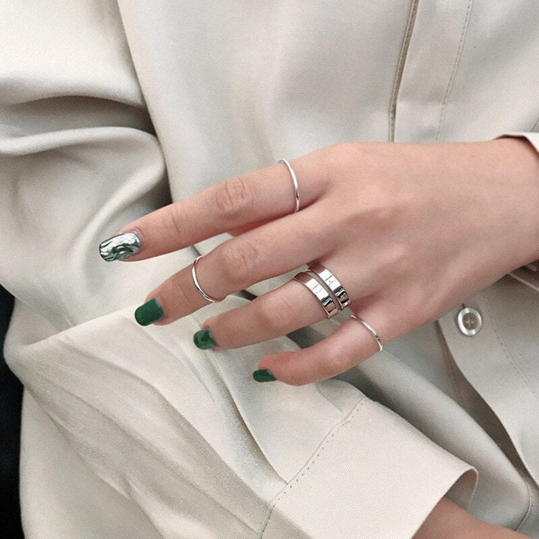 Spiral 925 Sterling Silver Adjustable Ring