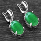 Spiritual Crystal Silver Plated Earrings