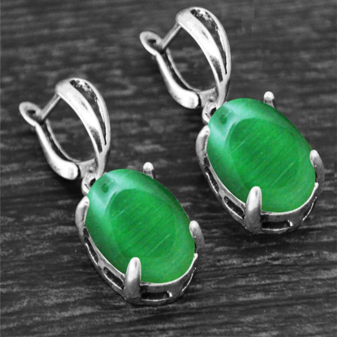 Spiritual Crystal Silver Plated Earrings