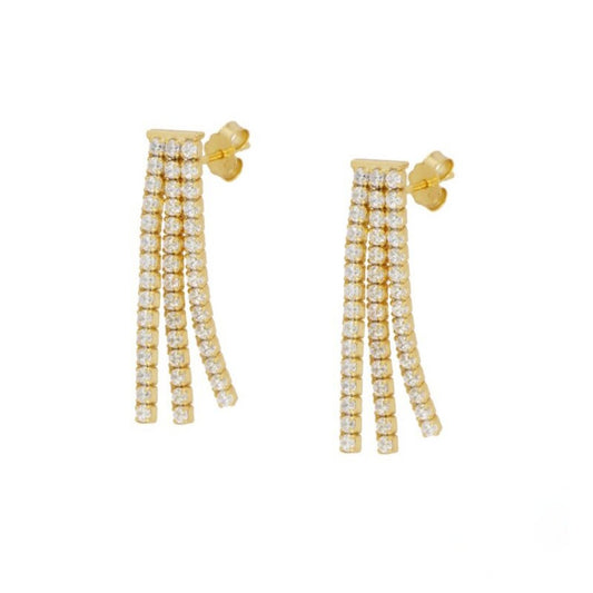 Sofia Zirconia 925 Sterling Silver Stud Earrings