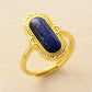 Vintage Big Natural Stone Adjustable Ring