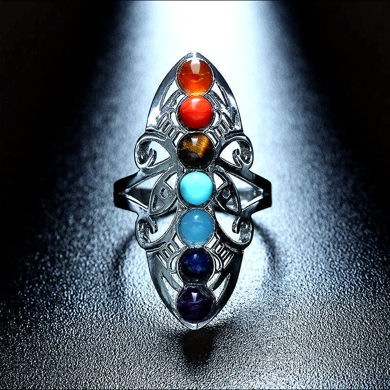 Lovely 7 Chakra Reiki Ring
