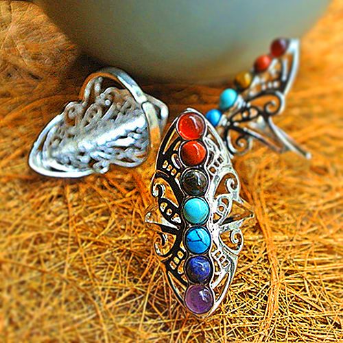 Lovely 7 Chakra Reiki Ring