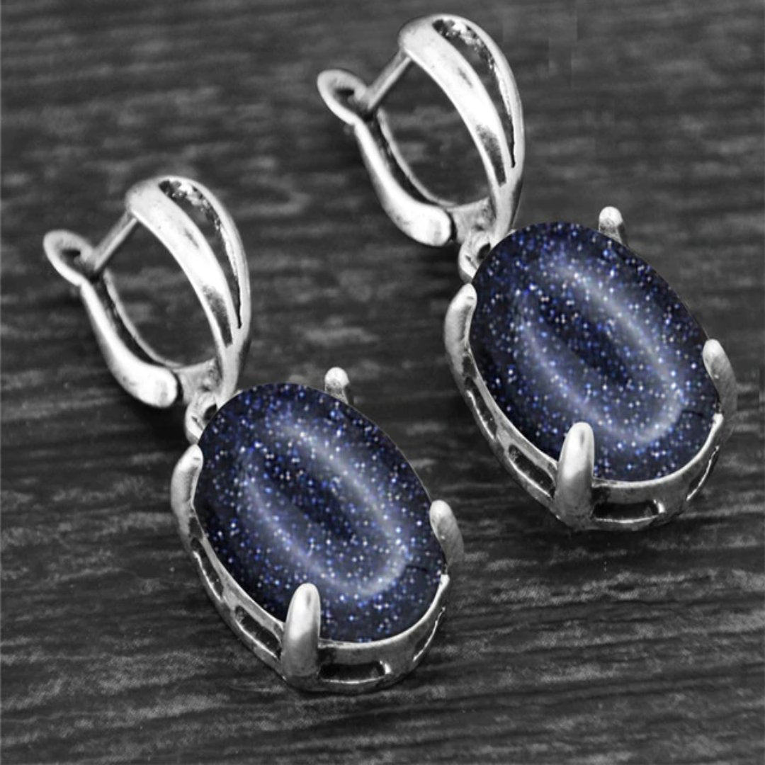 Spiritual Crystal Silver Plated Earrings