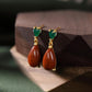 Vintage Rote Turmalin Ohrringe 