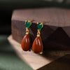 Vintage Rote Turmalin Ohrringe 