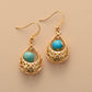 Elegant Drop Gold Tone Earrings