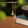 Bohemian Natural Jade Long Earrings