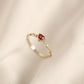 Love Ruby 14K Gold Plated Silver Ring