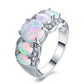 Spiritual Fire Opal & Zirconia Ring