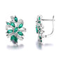 Elegant Emerald 925 Sterling Silver Earrings