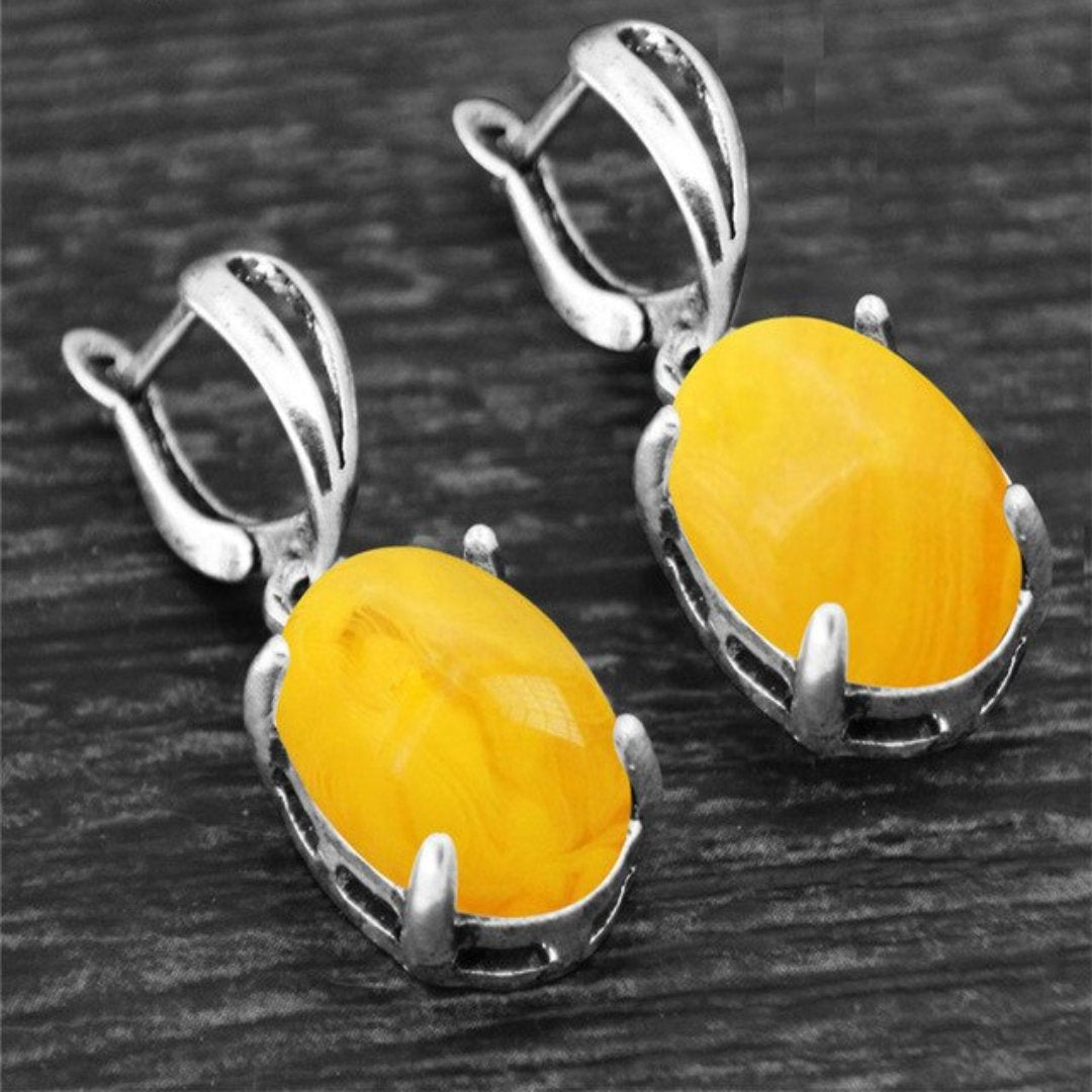 Spiritual Crystal Silver Plated Earrings