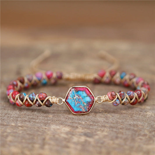 Spirituelles Armband aus natürlichem Imperial-Jaspis