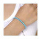 Blaues Feueropal-Silberarmband